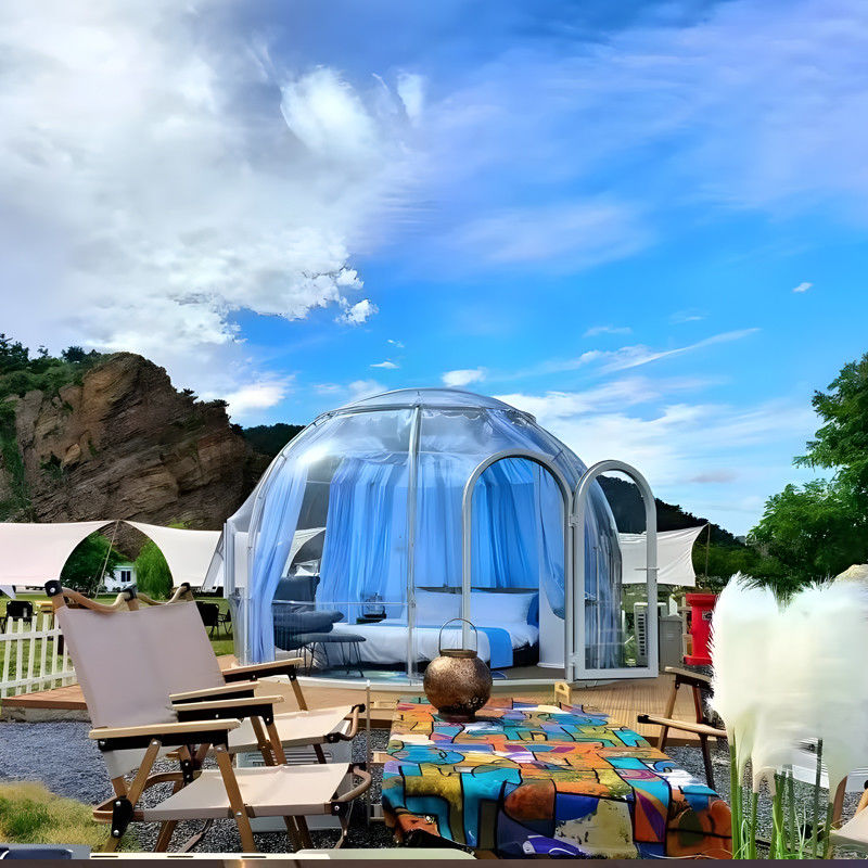 Vorgefertigte moderne Sonnenzimmer Kuppelhäuser Gartenhaus Glamping Resort Kuppelzelt