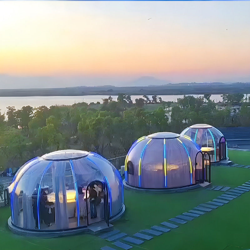 Vorgefertigte moderne Sonnenzimmer Kuppelhäuser Gartenhaus Glamping Resort Kuppelzelt