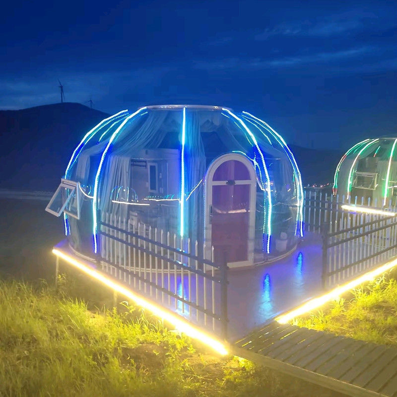 3m x 2,3m Igloo Bubble Tent Polycarbonat Kuppelhaus mit Holzkartonpaket