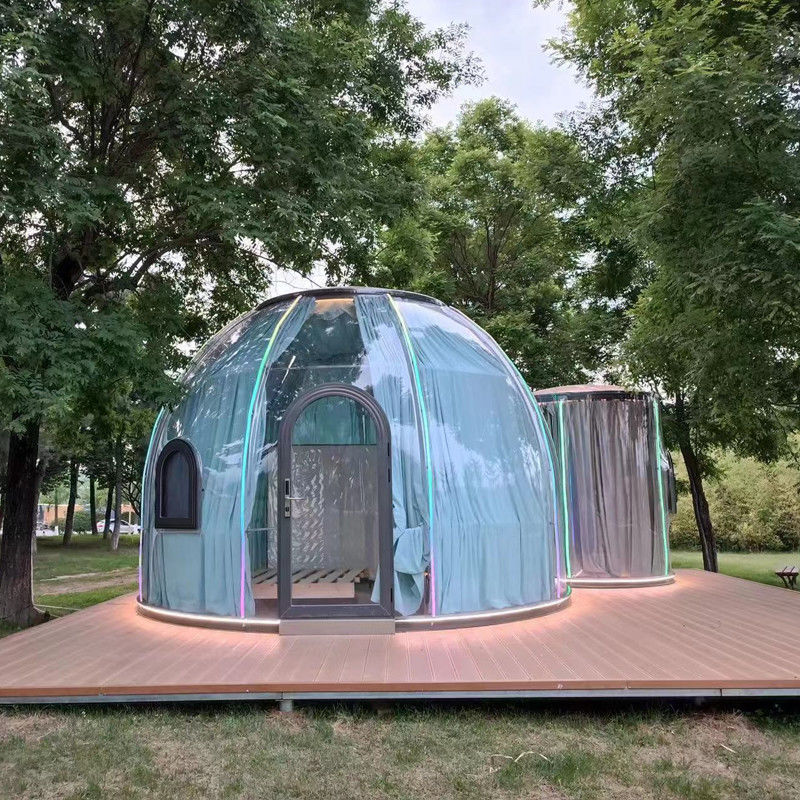 3m x 2,3m Igloo Bubble Tent Polycarbonat Kuppelhaus mit Holzkartonpaket