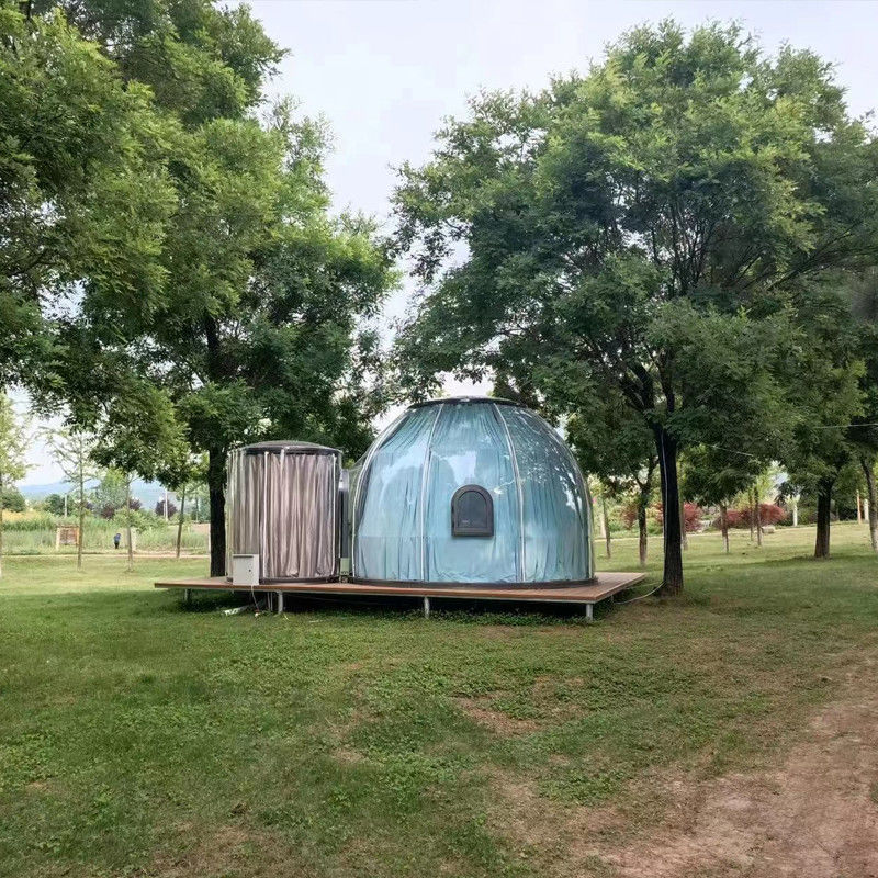 3m x 2,3m Igloo Bubble Tent Polycarbonat Kuppelhaus mit Holzkartonpaket
