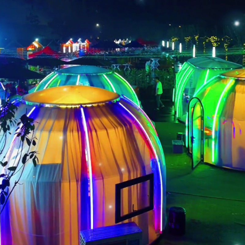 Transparentes, klares und rundes PC-Igloo-Bubbelzelt für Camping und Veranstaltungen im Freien