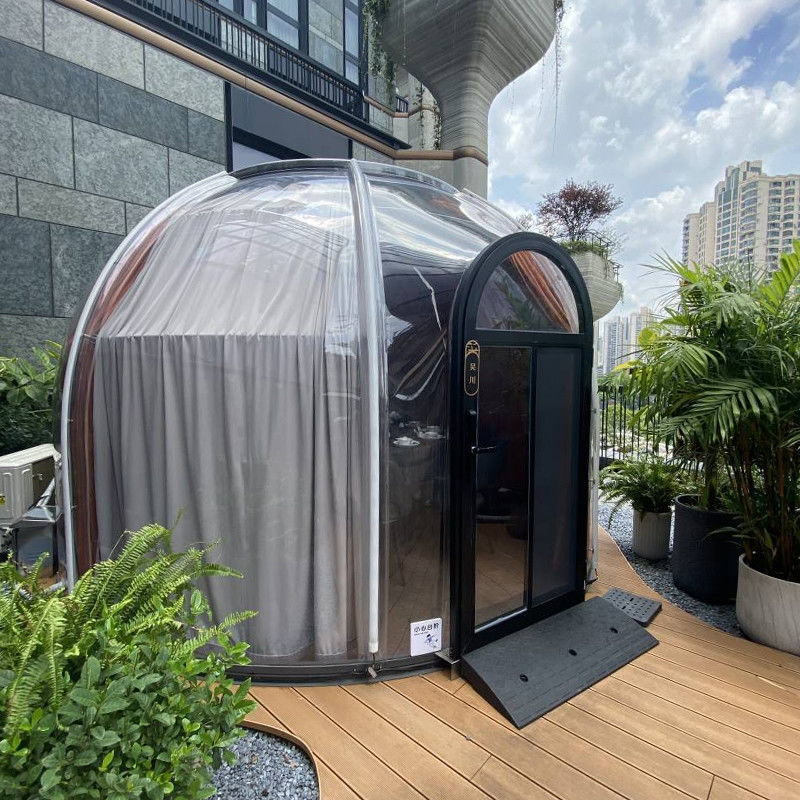 Transparentes, klares und rundes PC-Igloo-Bubbelzelt für Camping und Veranstaltungen im Freien