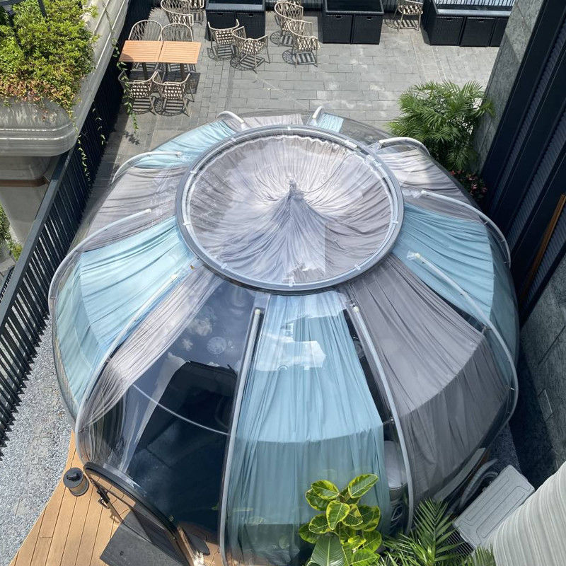 990,9% UV-Widerstand Klares PC-Dome-Haus Igloo-Blasentent für Camping im Freien