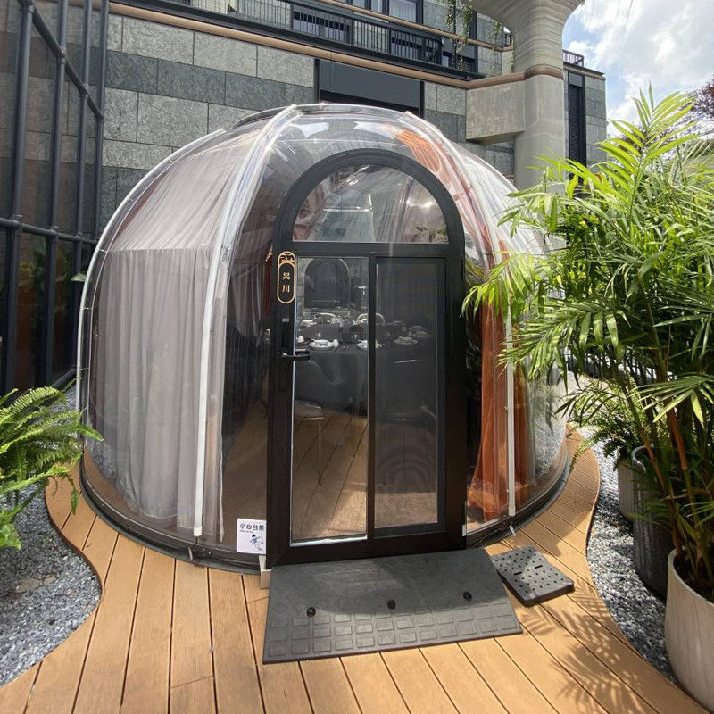 990,9% UV-Widerstand Klares PC-Dome-Haus Igloo-Blasentent für Camping im Freien