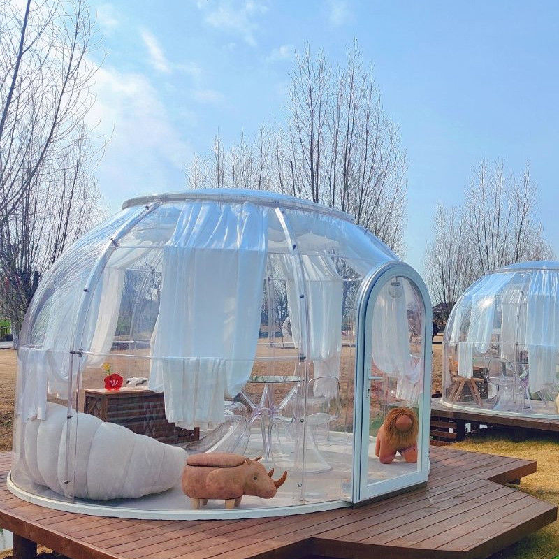 3m x 2,3m Clear Dome House Igloo Bubble Tent mit Partys und Veranstaltungen