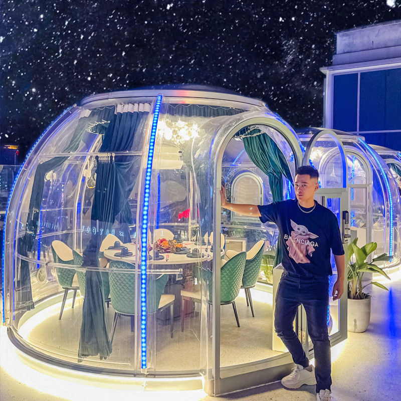 3m x 2,3m Clear Dome House Igloo Bubble Tent mit Partys und Veranstaltungen