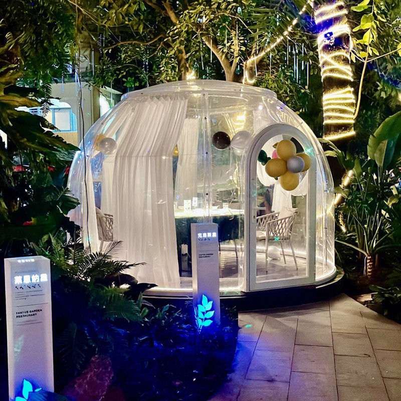 PC Dome House Glamping Bubble Tent für Camping im Freien und Hinterhof Partys