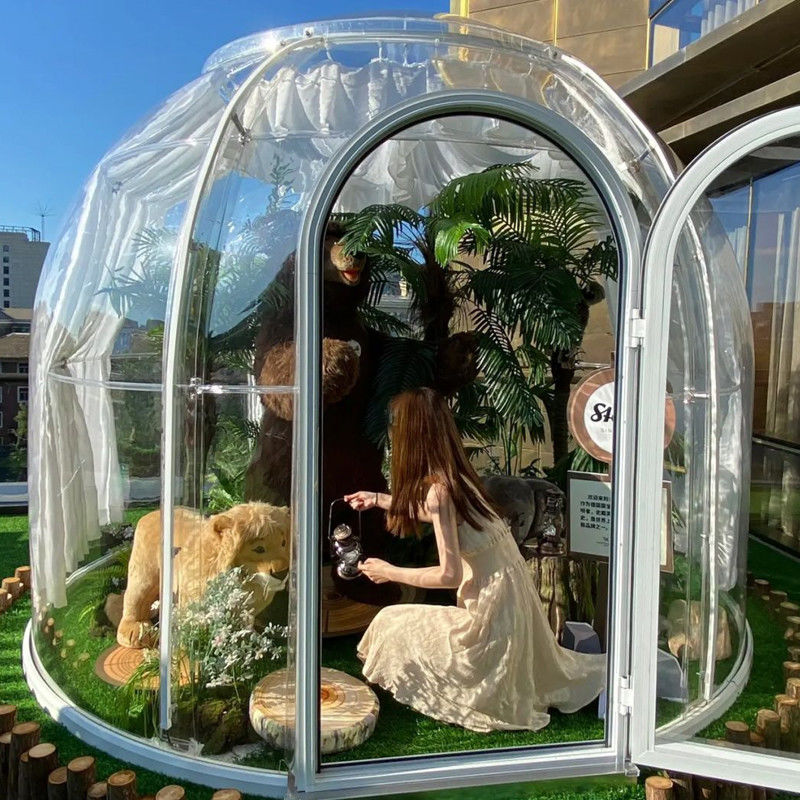 Park PC Clear Igloo Dome Zelt 6m Geodäsische Kuppel für Outdoor-Camping