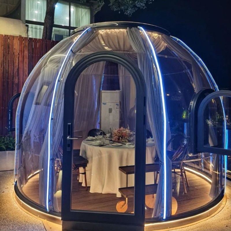 PC Aluminium Material Blasentent Haus 2,8m Höhe Kuppel Zelt Für Outdoor Camping