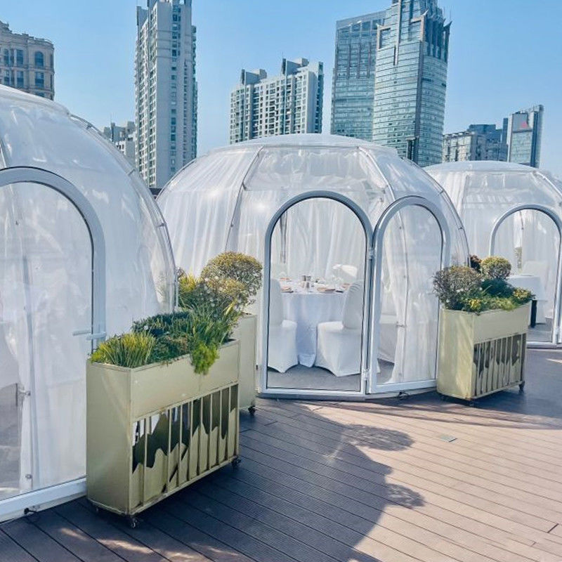 Outdoor-Messe-Zelt Hotel Gartenparty Luxus Glamping PC Winter Geodäsische Kuppelzelt