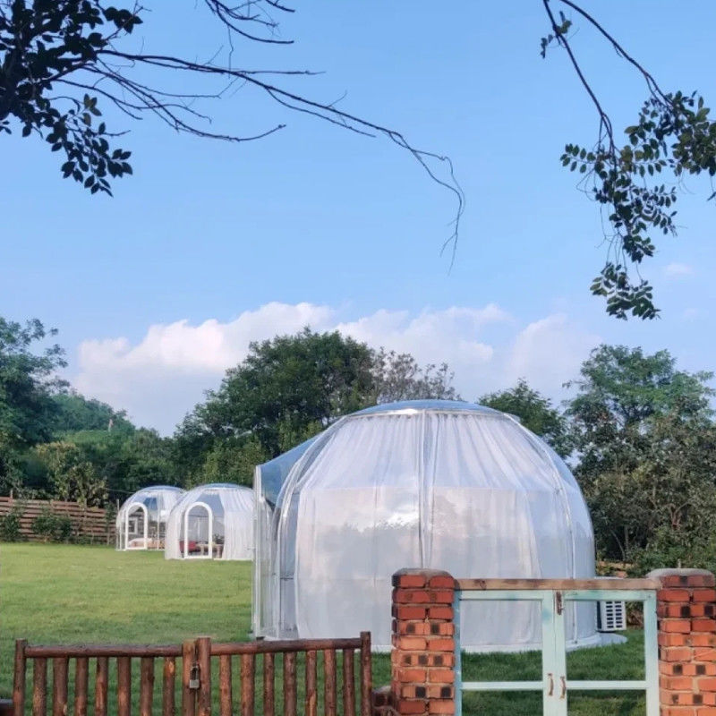 Outdoor-Messe-Zelt Hotel Gartenparty Luxus Glamping PC Winter Geodäsische Kuppelzelt